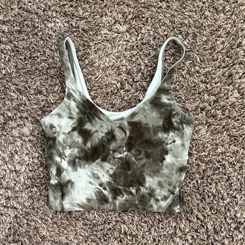 lululemon athletica align tank top | green tie-dye